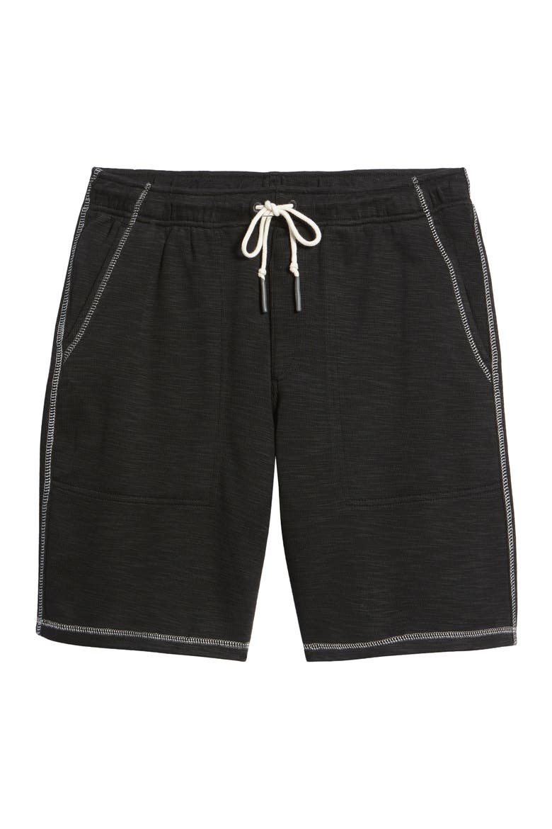Tobago Tie Waist Knit Shorts, Alternate, color, BLACK