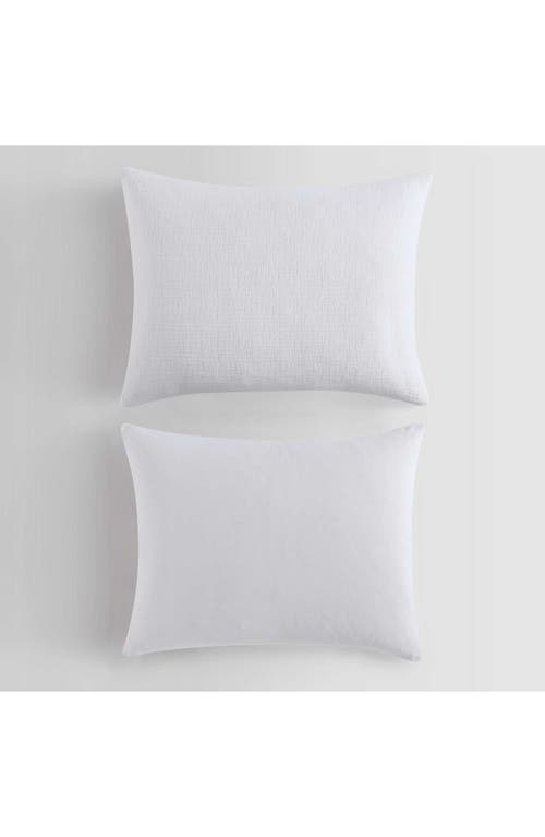 Calvin Klein Home Washed Textured Reversible Comforter Set In White