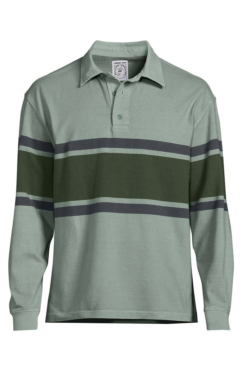 Lands' End Long Sleeve Overdye Rugby Shirt, Alternate, color,