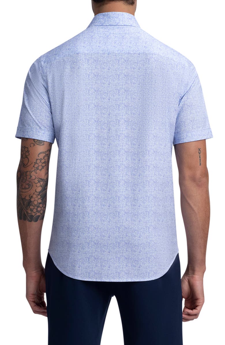Bugatchi OoohCotton<sup>®</sup> Floral Short Sleeve Button-Up Shirt, Alternate, color,