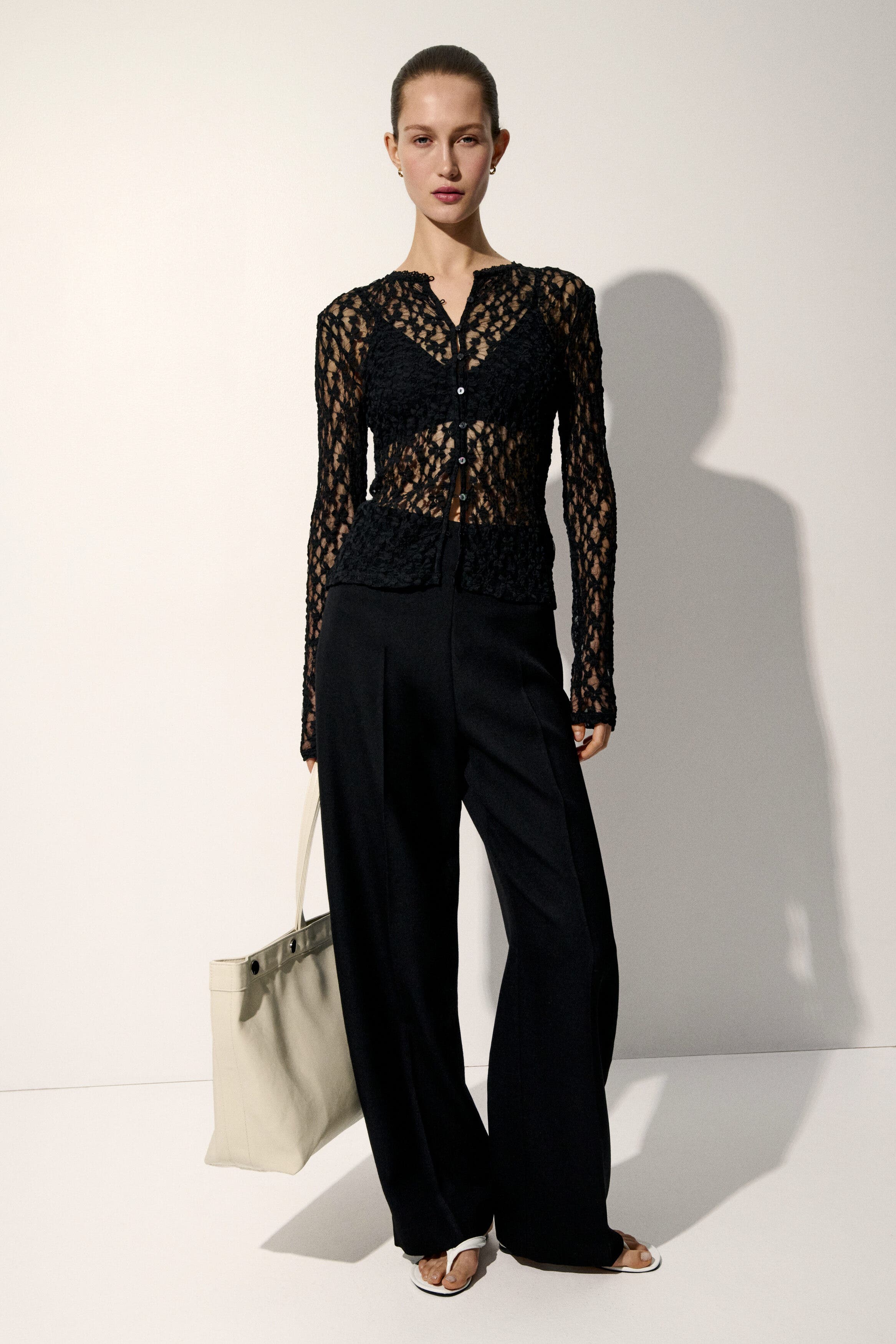 Lace-look cardigan - image 2