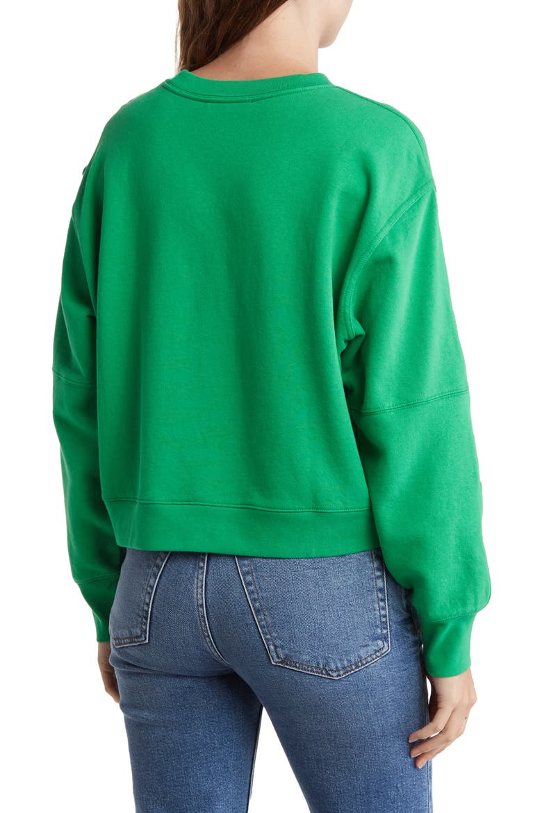 Crewneck Empathetic Athletes Sweatshirt, Alternate, color, GRASS GREEN