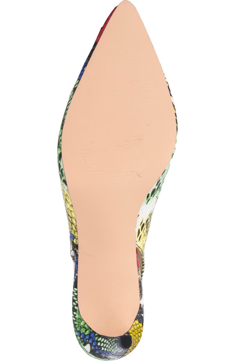 NEW YORK AND COMPANY Steph Snake Embossed Pointed Toe Slingback Pump, Alternate, color,