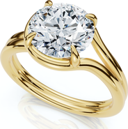 Bliss Diamond Certified 2Ct Blaire Diamond Knot Solitaire Engagement RIng 14k Gold Lab Grown