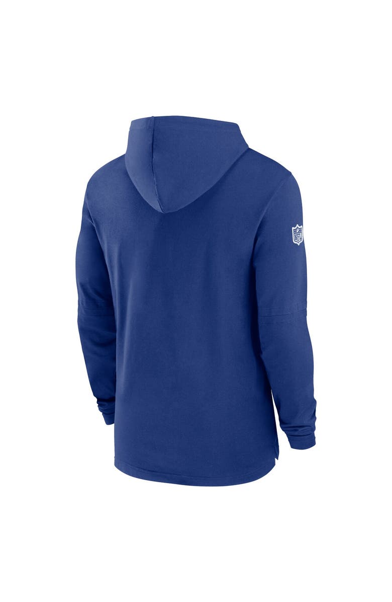Nike Men's Nike Royal New York Giants Sideline Hoodie Performance Long Sleeve T-Shirt, Alternate, color, Royal