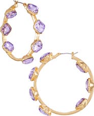 Vince Camuto Crystal Hoop Earrings