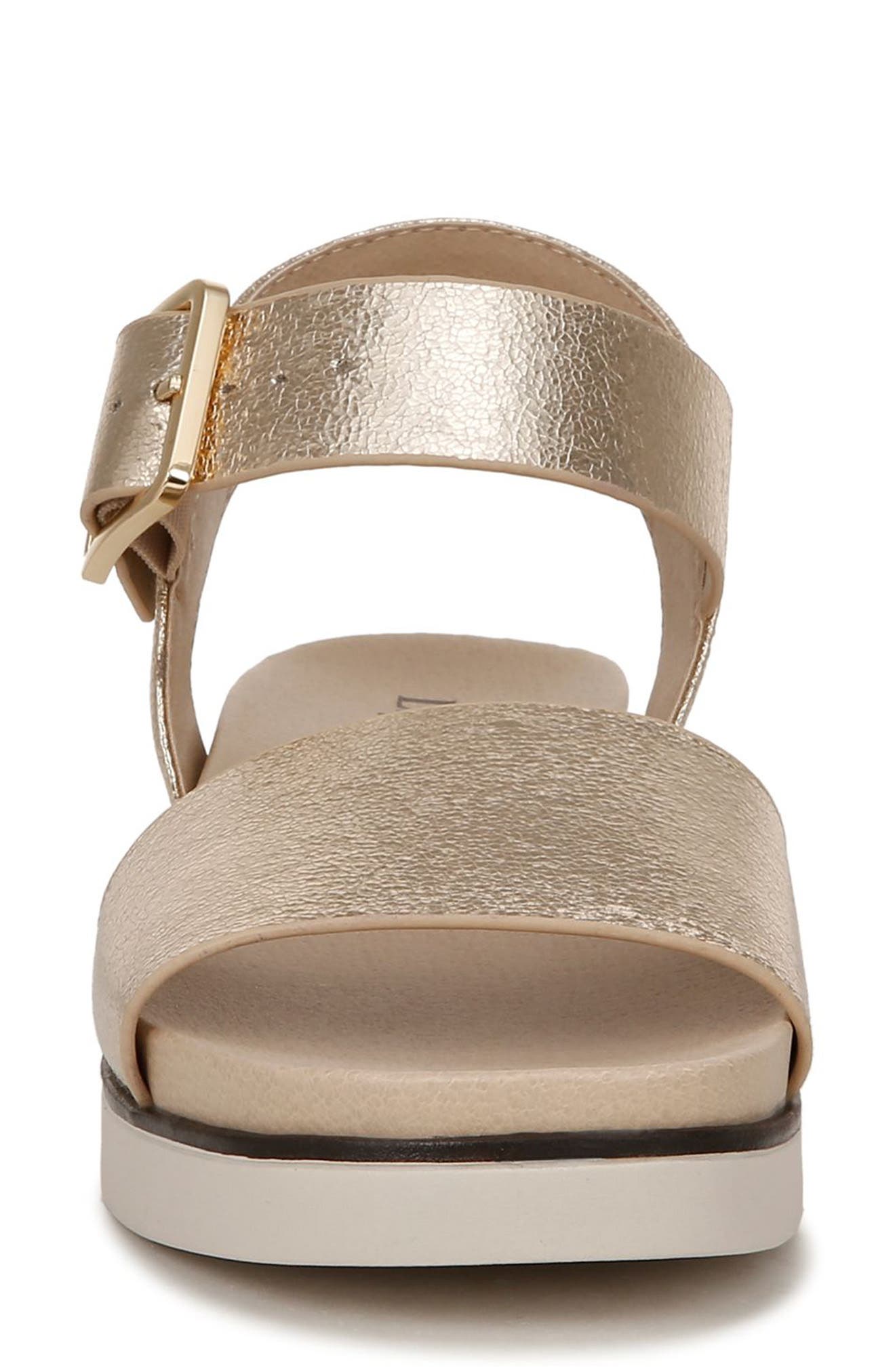 LifeStride Gillian Metallic Platform Sandal, Alternate, color, Platino