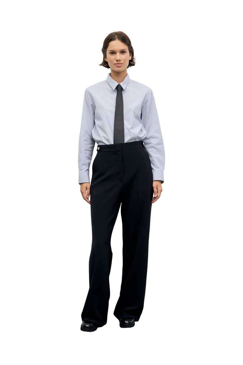 Mela High Rise Tailored Trousers, Alternate, color, Black