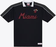 Mitchell & Ness Men's Mitchell & Ness  Black Miami Heat Polo Jersey