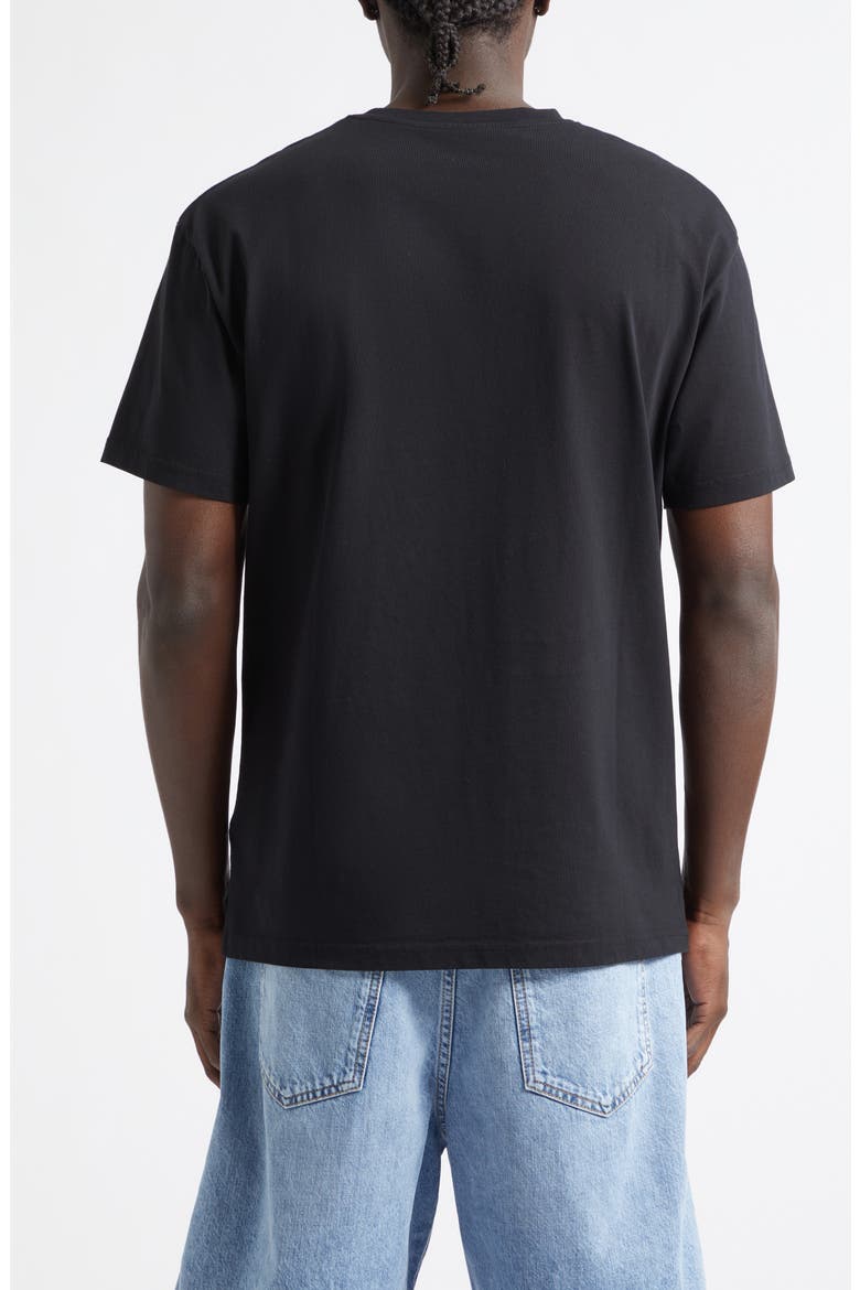 Flower Graphic Logo Cotton T-Shirt, Alternate, color, BLACK