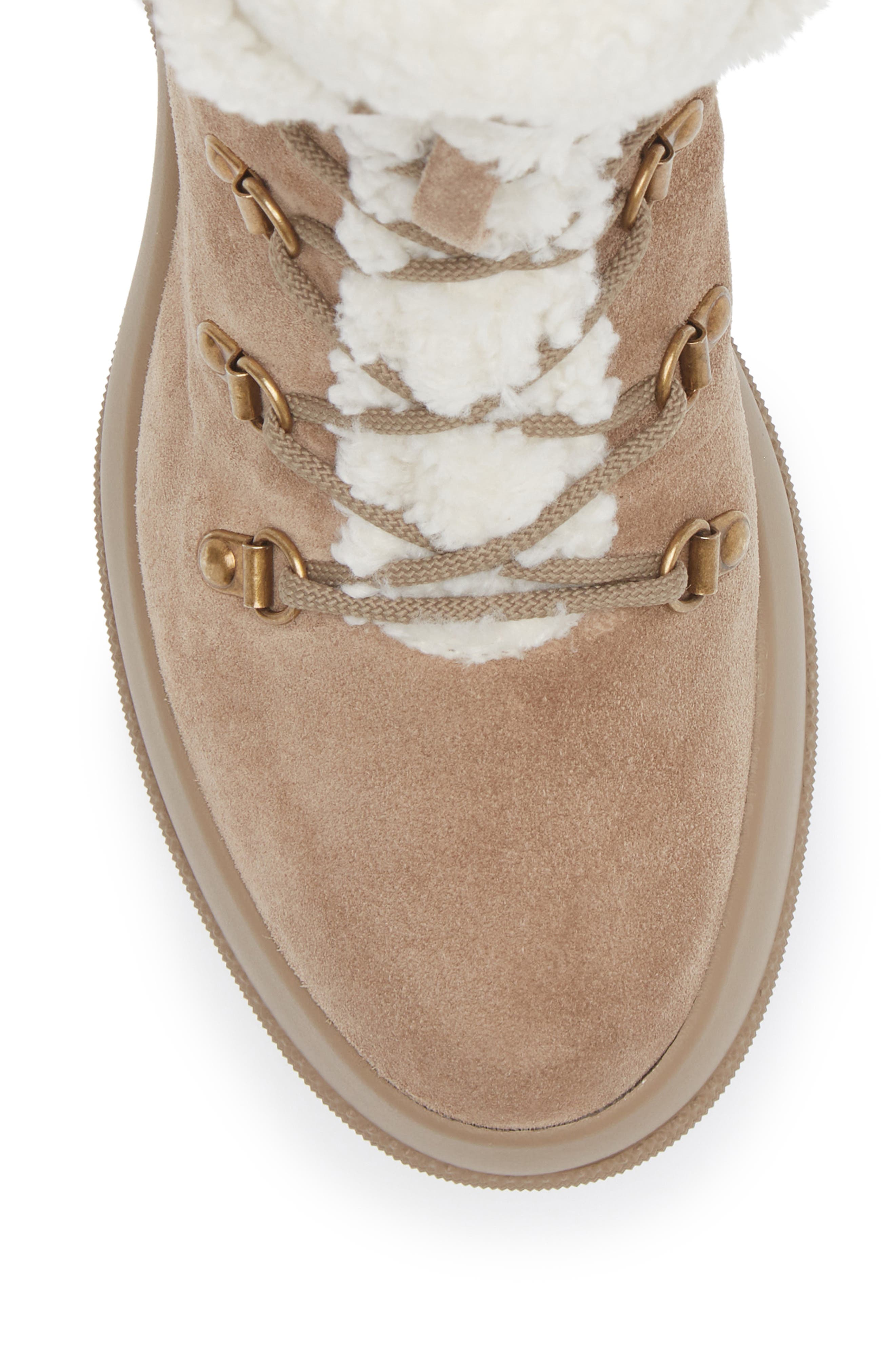 Moncler Resile Trek Faux Shearling Trim Bootie, Alternate, color, 