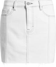 HIDDEN JEANS Raw Hem Denim Minikirt