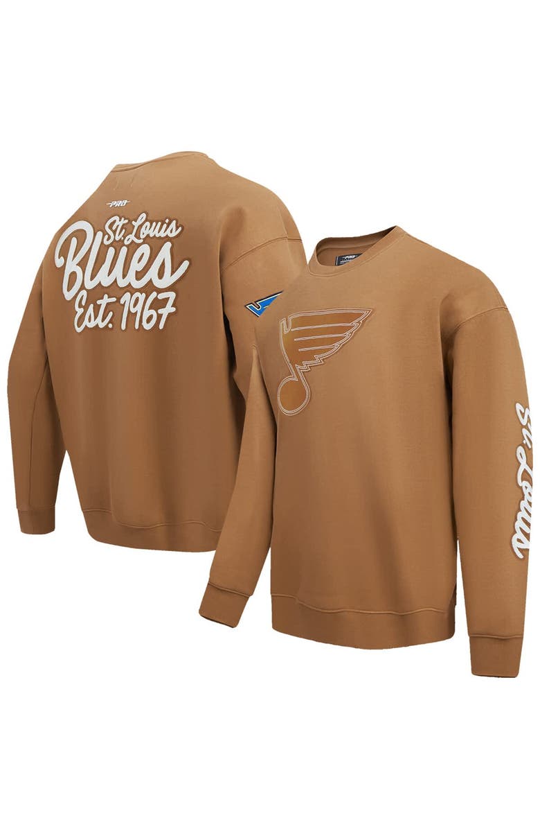 PRO STANDARD Men's Pro Standard Brown St. Louis Blues Paint the City Pullover Sweatshirt, Main, color,