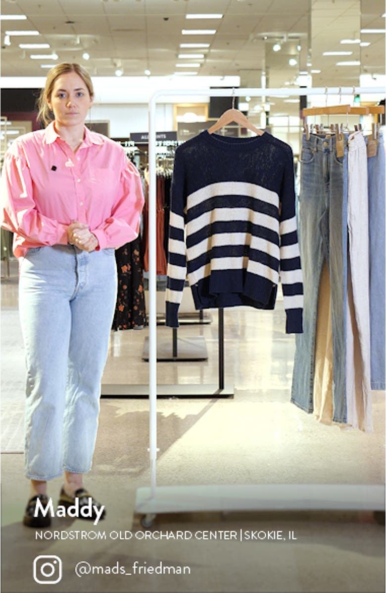 Miramar Stripe Linen & Organic Cotton Sweater, sales video thumbnail