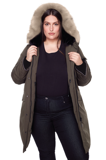 Alpine North LAURENTIAN PLUS SIZE - Vegan Down Long Parka Winter