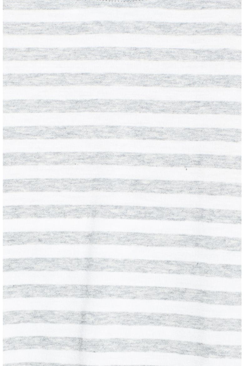 Chloe K Stripe Shark Bite Tunic Tank, Alternate, color, CHARCOAL/ WHITE