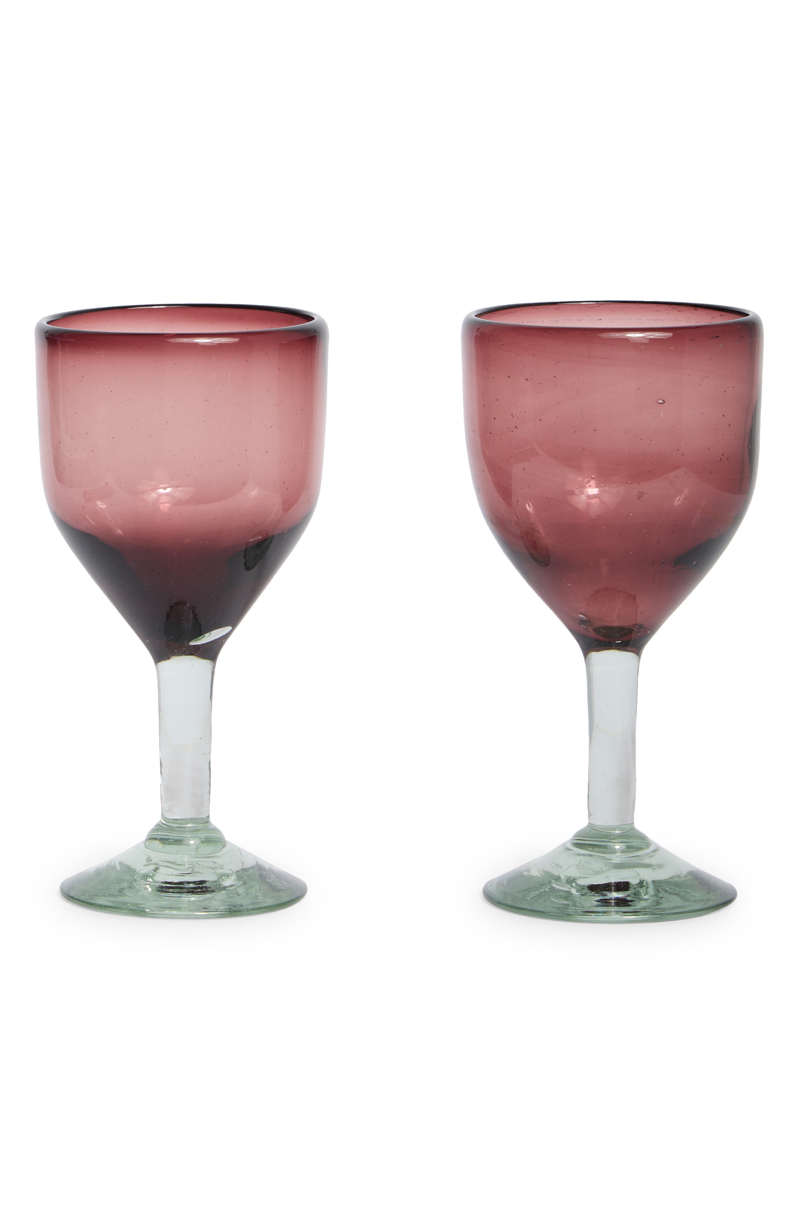 Rosdao Tinted Stemmed Set of 2 Wine Glasses