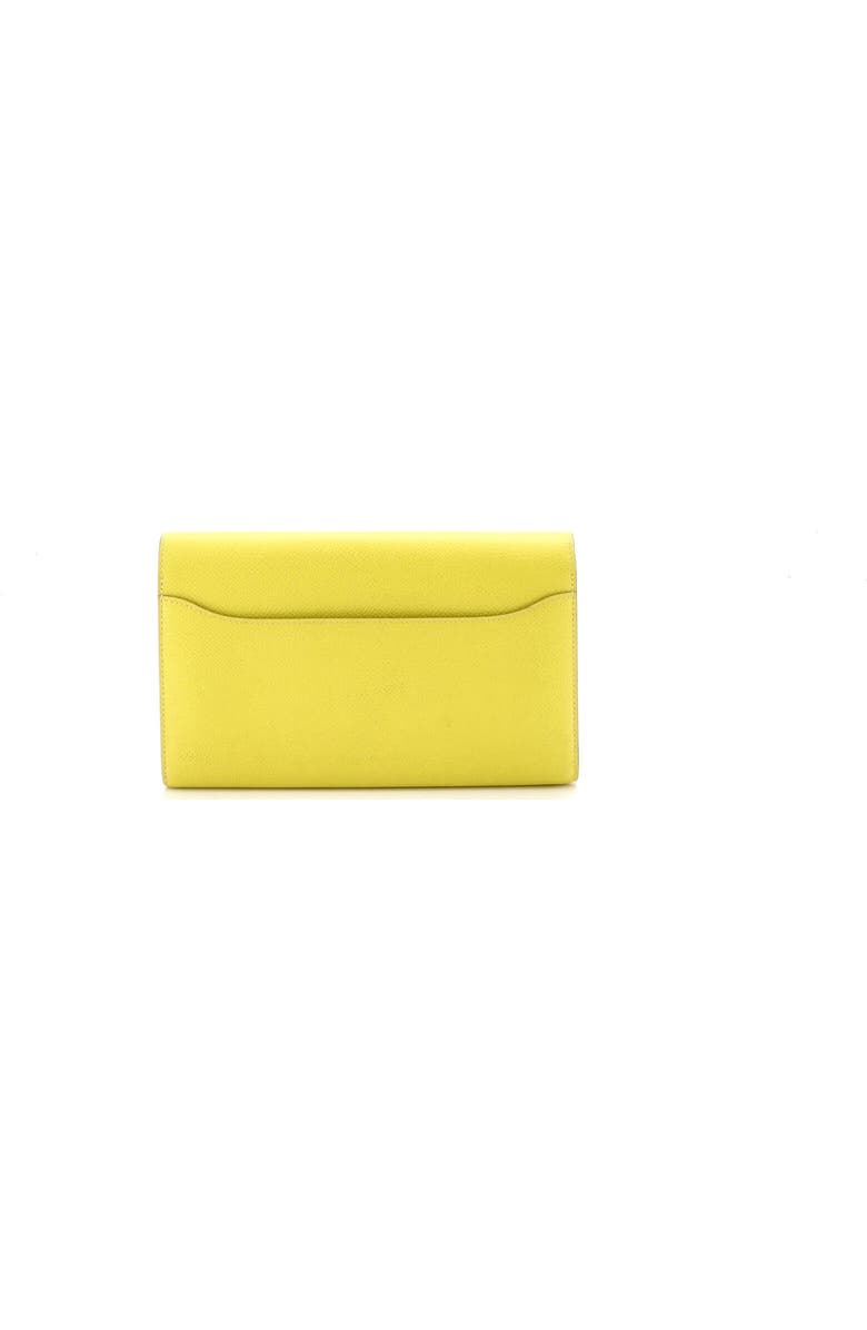 Pre-Owned Hermes Constance Wallet Epsom Long, Alternate, color, Lime