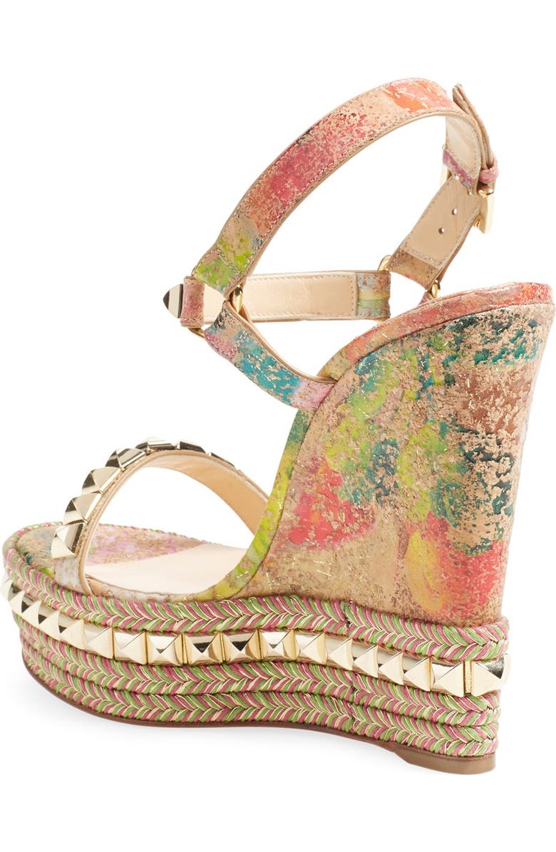 Christian Louboutin 'Cataclou' Wedge Espadrille Sandal, Alternate, color,