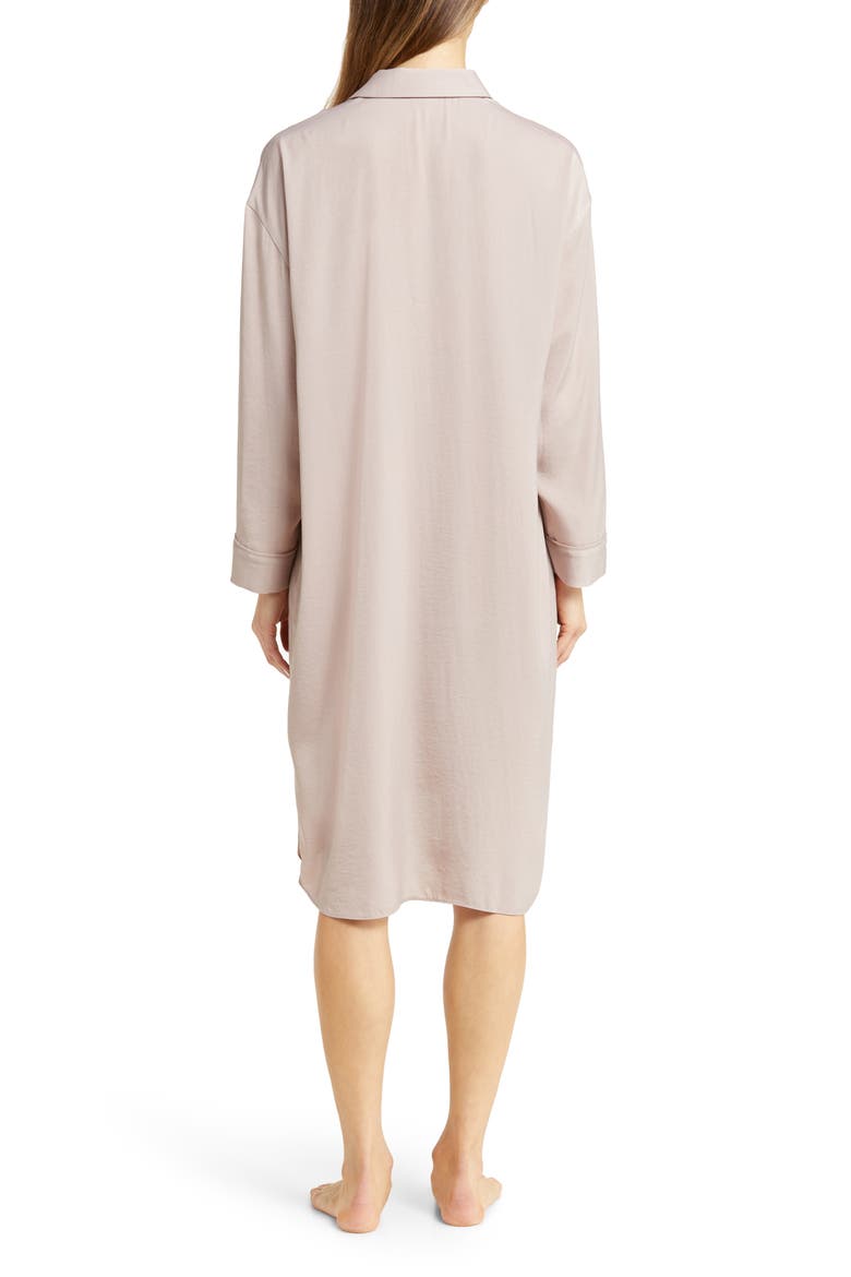 Satin Nightshirt, Alternate, color, FEATHER