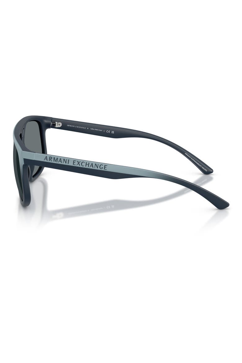 58mm Pilot Sunglasses, Alternate, color, MATTE BLUE GRADIENT / BLUE