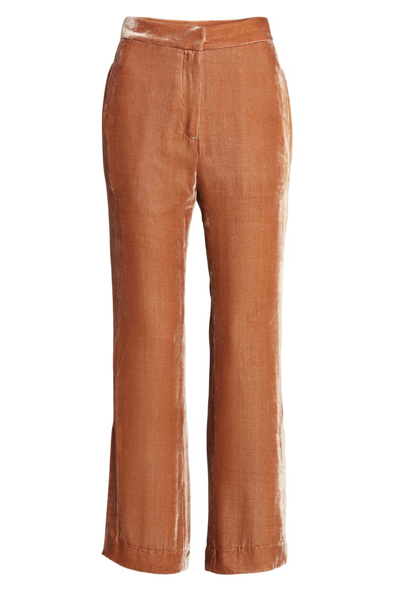 Bushwick Velvet Pants, Alternate, color, BROWN
