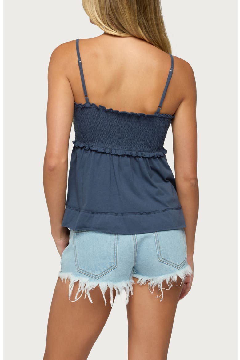 Kelsy Smocked Tank Top, Alternate, color, NAVY
