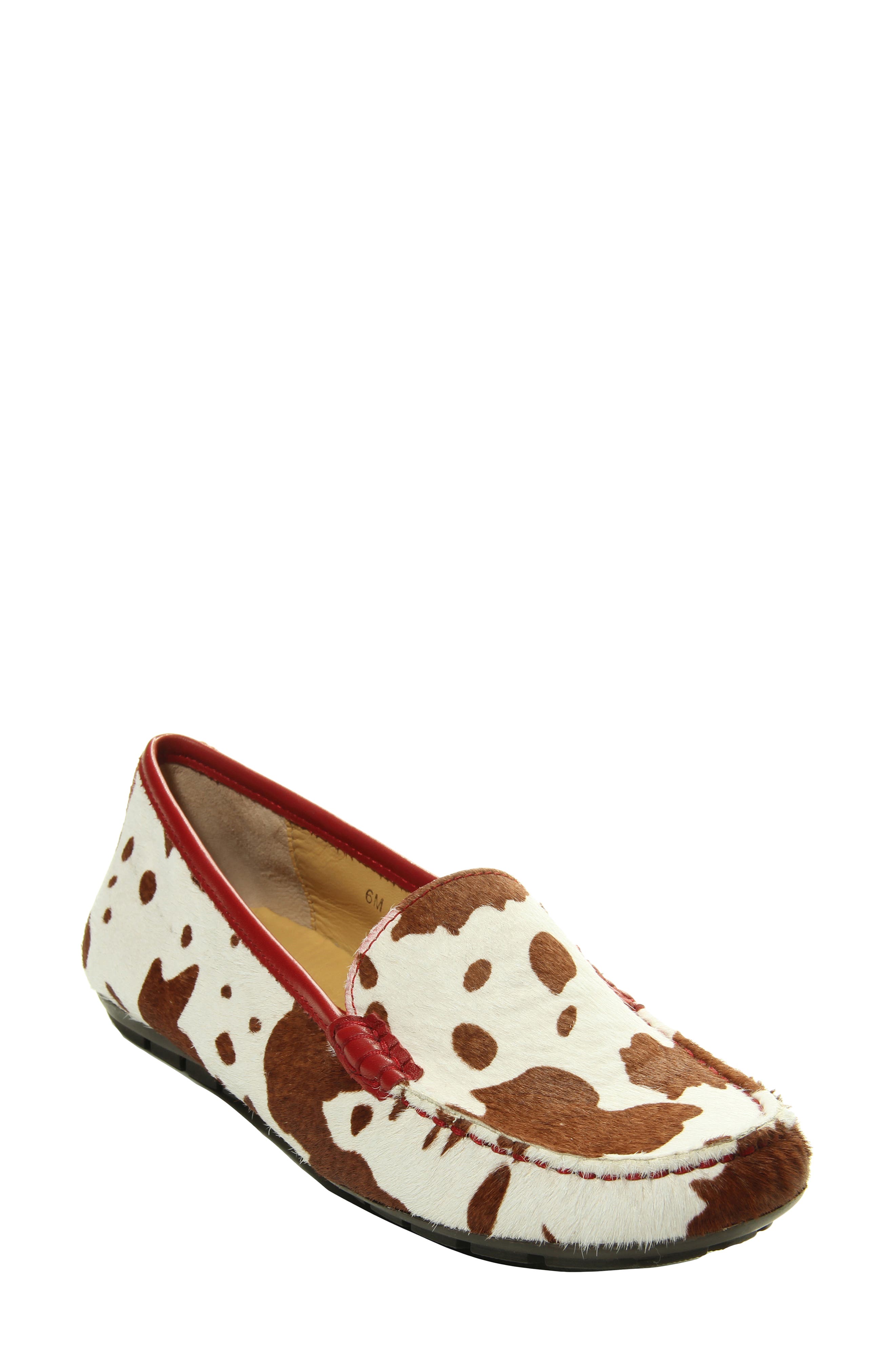 Albion Genuine Calf Hair Loafer, Main, color, TAN/ WHITE CALF HAIR