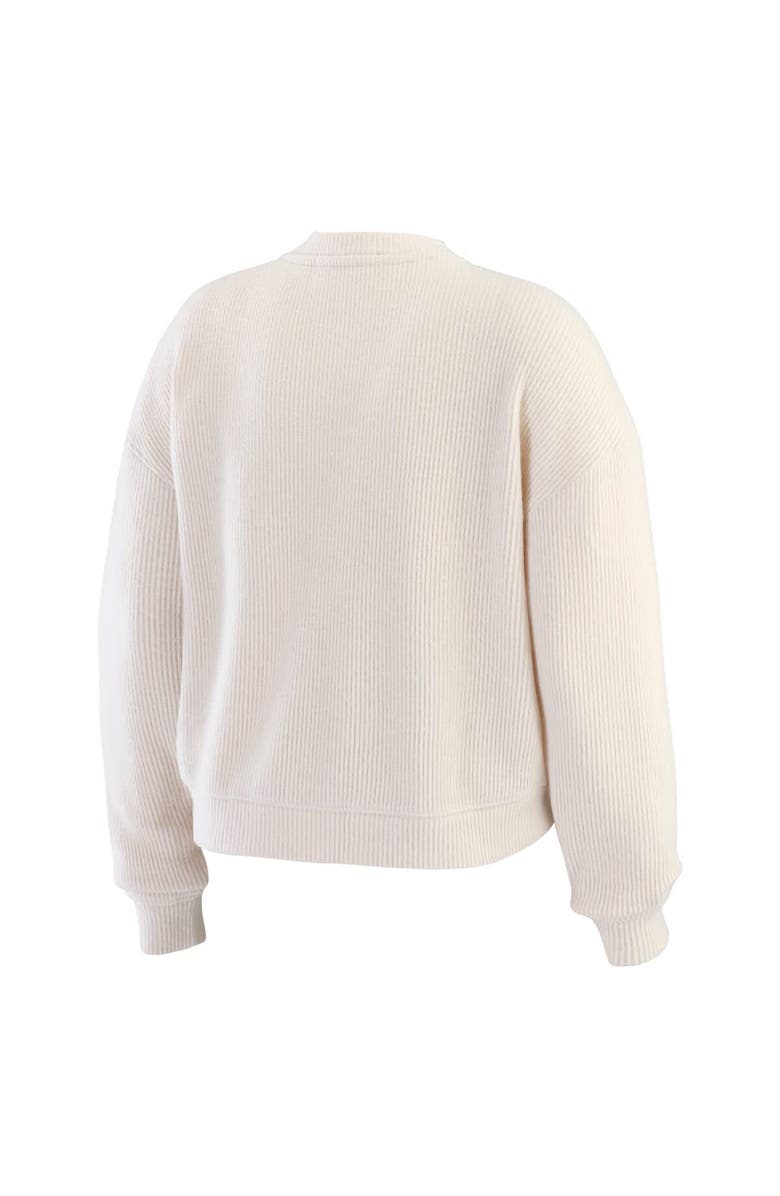 WEAR by Erin Andrews Women's WEAR by Erin Andrews  Oatmeal San Francisco 49ers Plus Size Rib-Knit Long Sleeve T-Shirt & Pants Lounge Set, Alternate, color, 