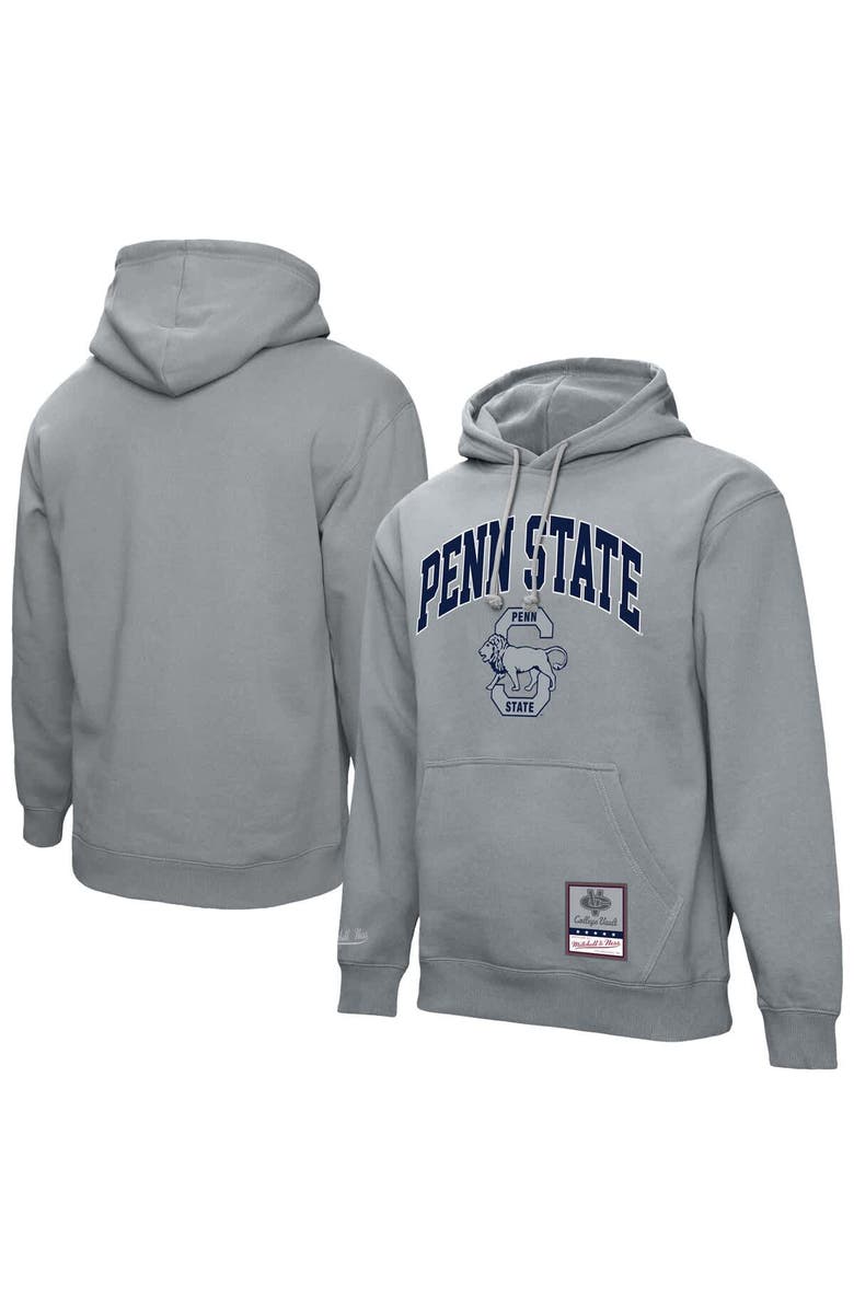 Mitchell & Ness Men's Mitchell & Ness Heather Gray Penn State Nittany Lions Classic Arch Pullover Hoodie, Alternate, color, Heather Gray