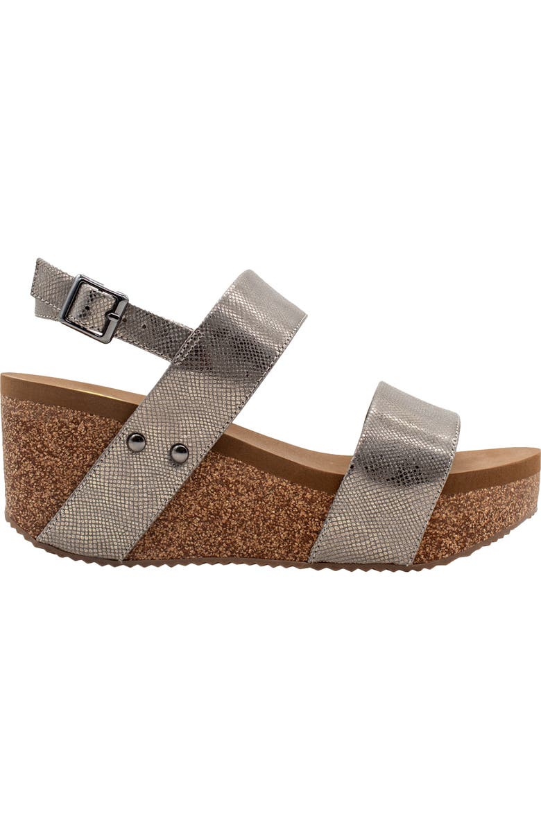 Volatile Summer Love Platform Wedge Sandal, Alternate, color, Pewter