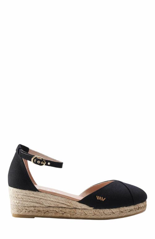 VISCATA Formiga Canvas Espadrille Wedges in Black  product