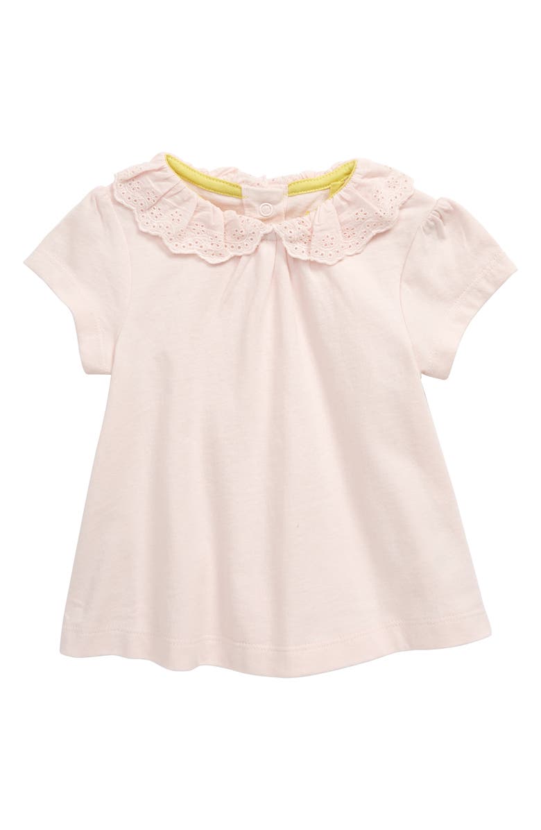 Mini Boden Broderie Collar T-Shirt, Main, color, 