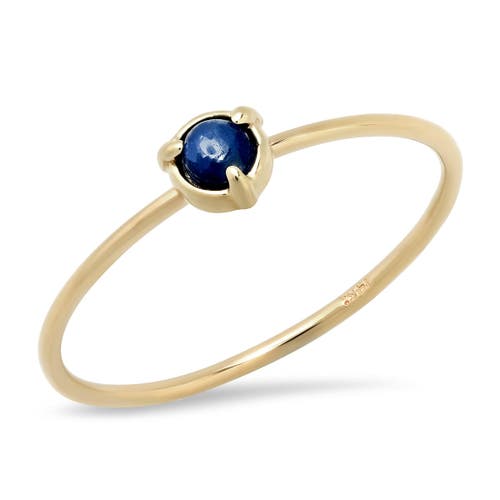 Elliot Young "claw" 14k Gold  3 Prong Stackable Ring With Sapphire