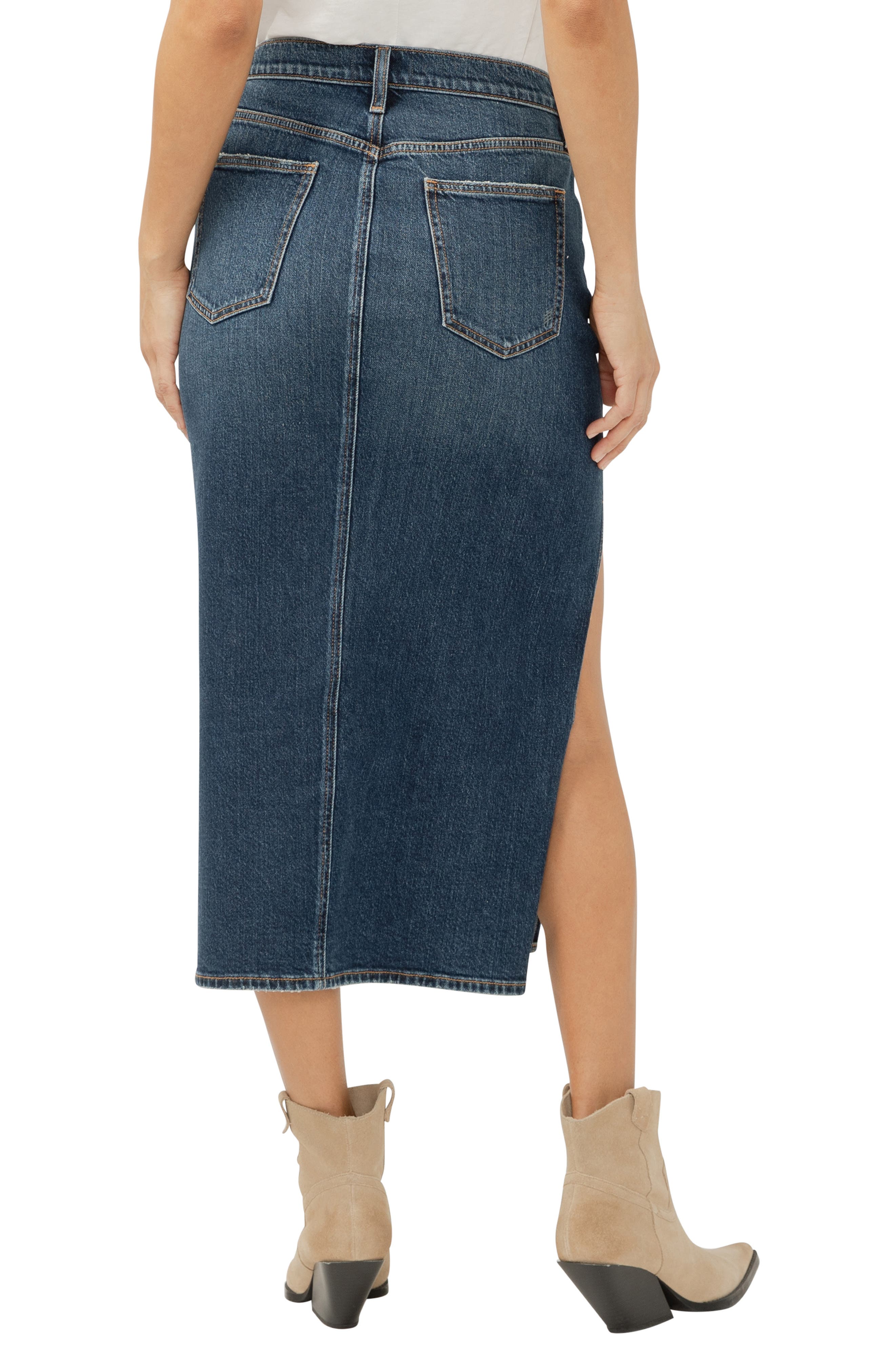 Denim Midi Skirt - image 2