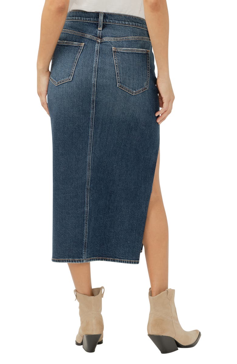 Silver Jeans Co. Denim Midi Skirt, Alternate, color, Dolly