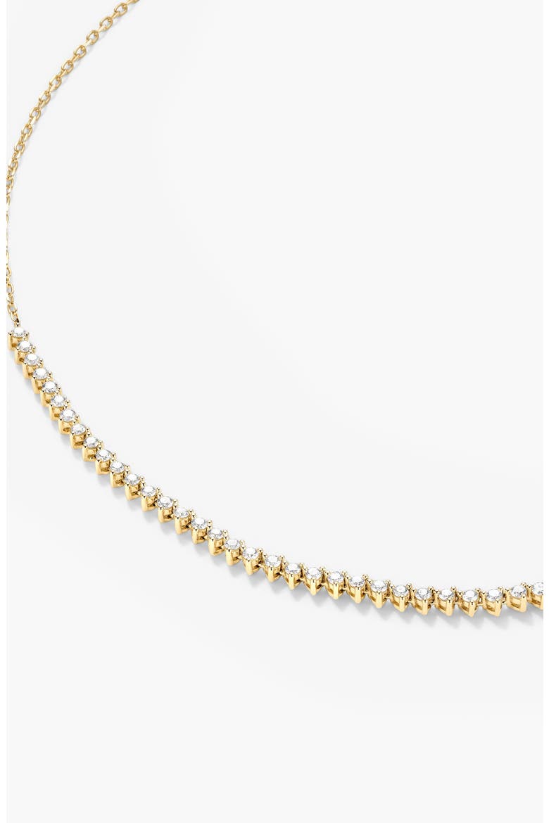 Diamond Half Tennis Necklace, Alternate, color, Yellow Gold