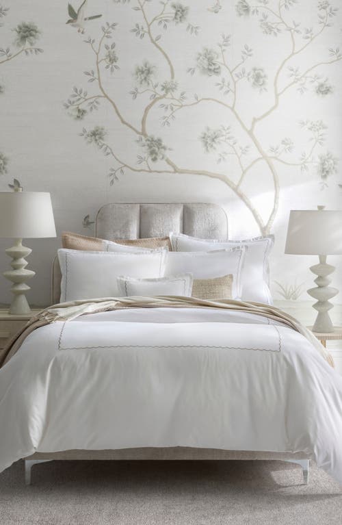 Domani Home Scallop King Comforter, Sheet & Shams Set In White