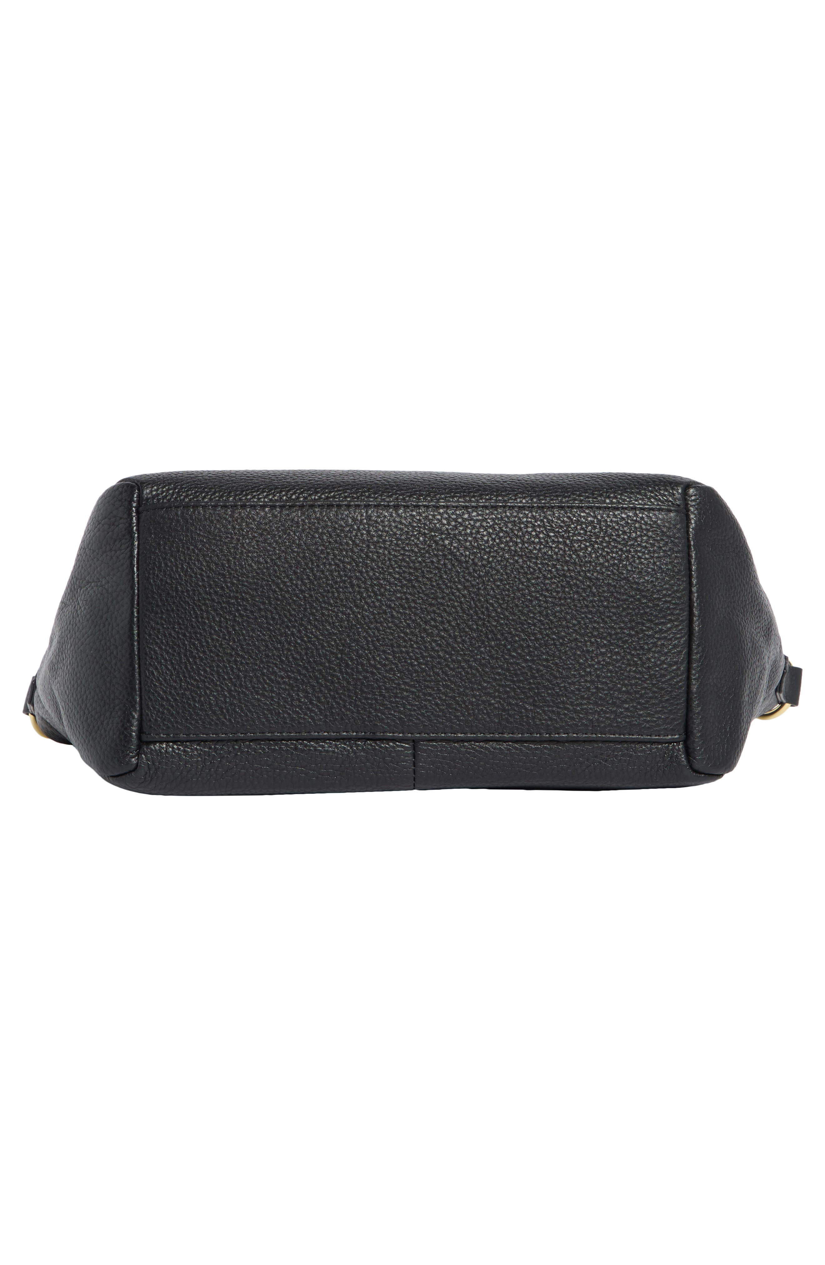 Malta Leather Shoulder Bag, Alternate, color, BLACK