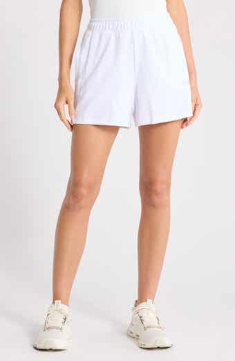 Metallic Logo High Rise French Terry Shorts