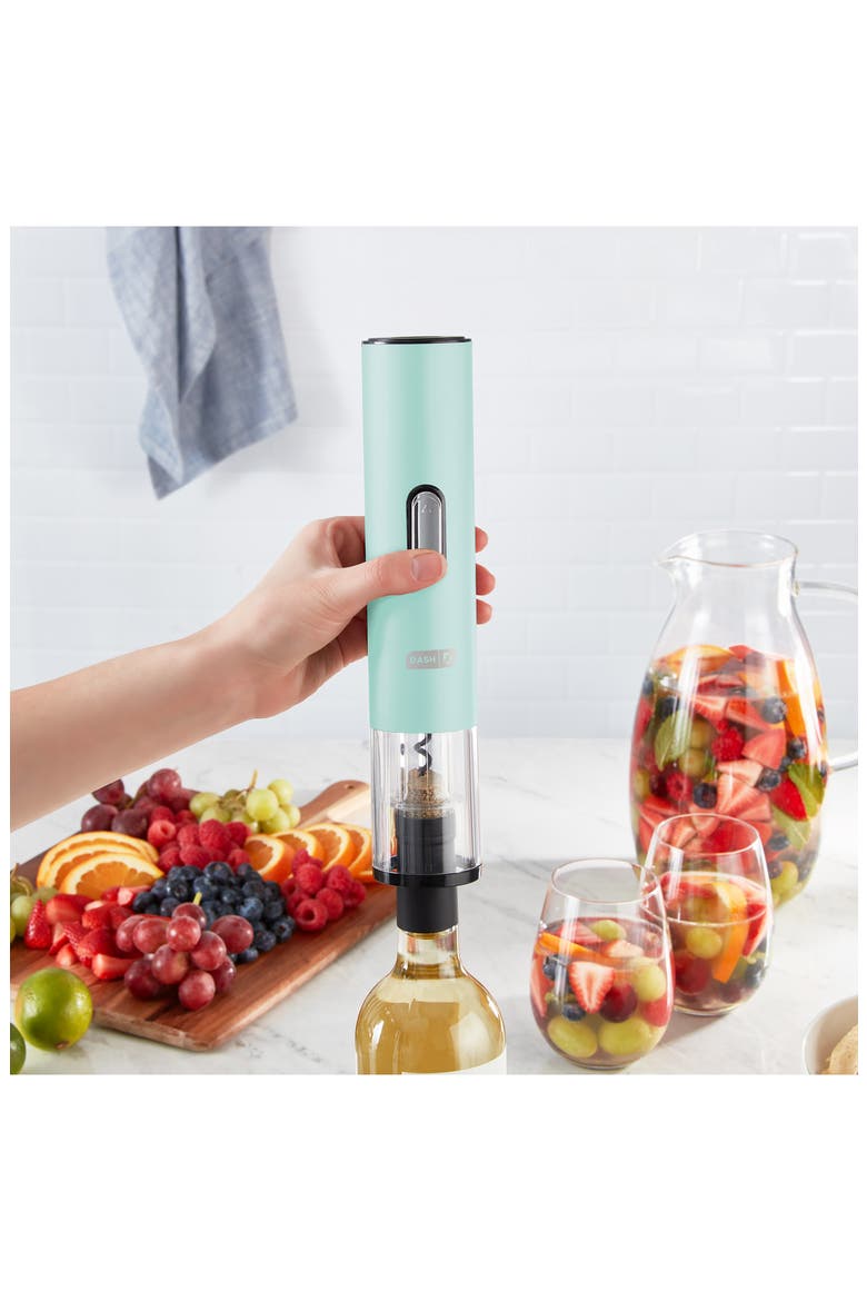 Serve & Preserve Electric Wine Set, Alternate, color, AQUA