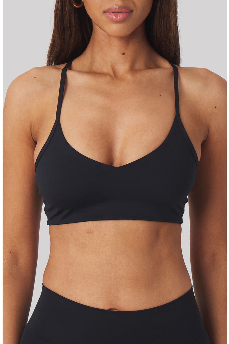 Isla Low Impact Sports Bra, Main, color, BLACK