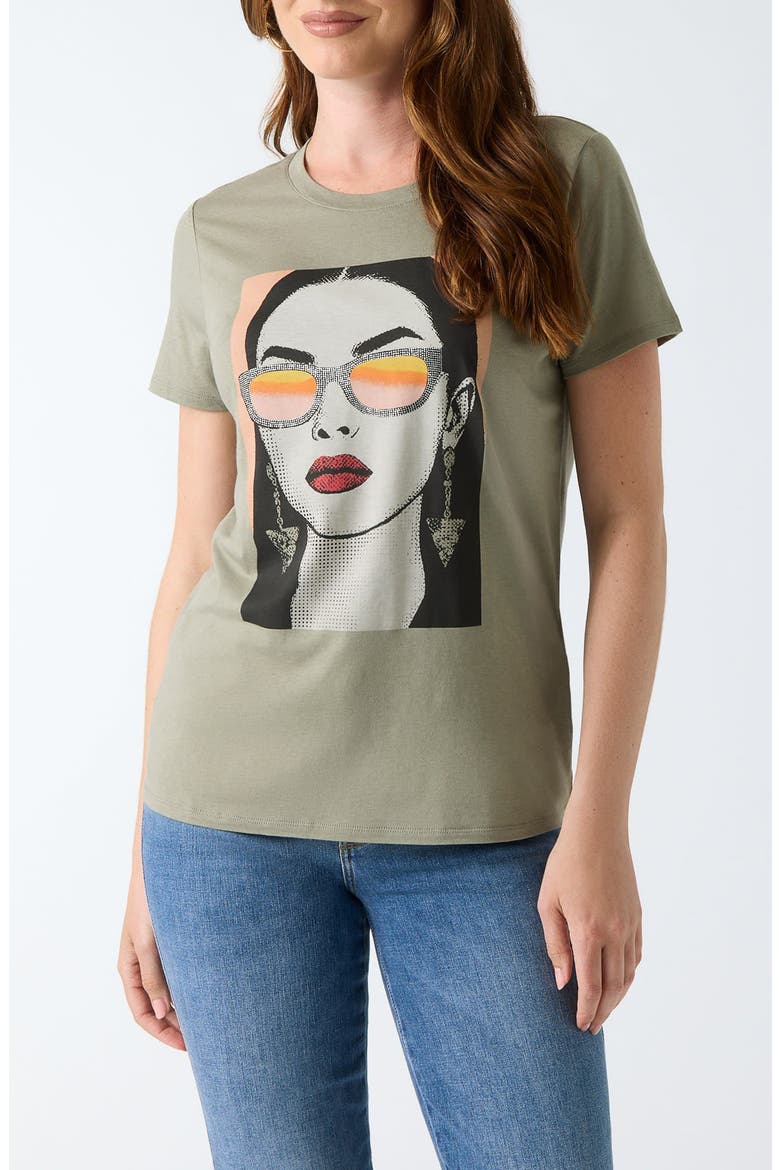 Sunglasses Mood Crewneck T-Shirt, Main, color, OPEN GREEN