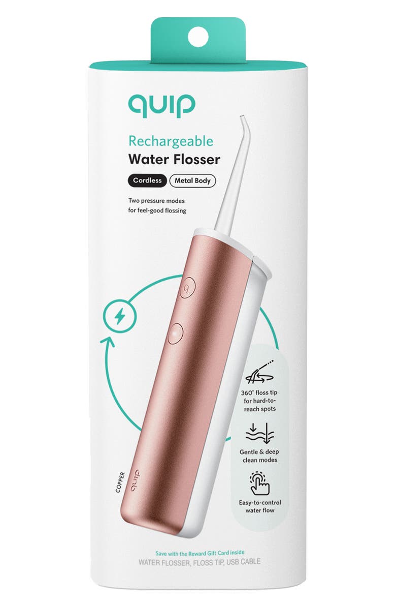 QUIP Rechargeable Water Flosser, Alternate, color, Copper