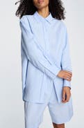 Kenneth Cole Long Linen Blend Button-Up Shirt