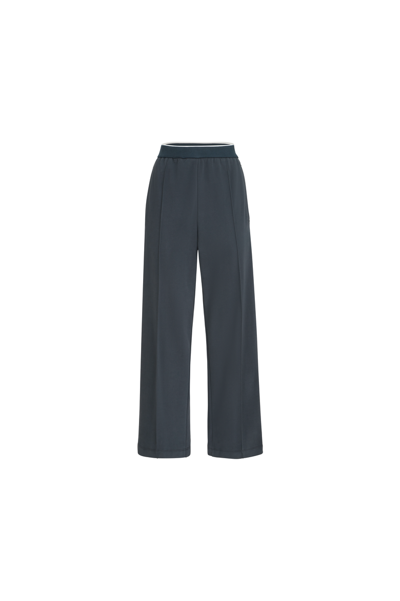 Cotton smooth French terry track trousers, Alternate, color, Navy Blue