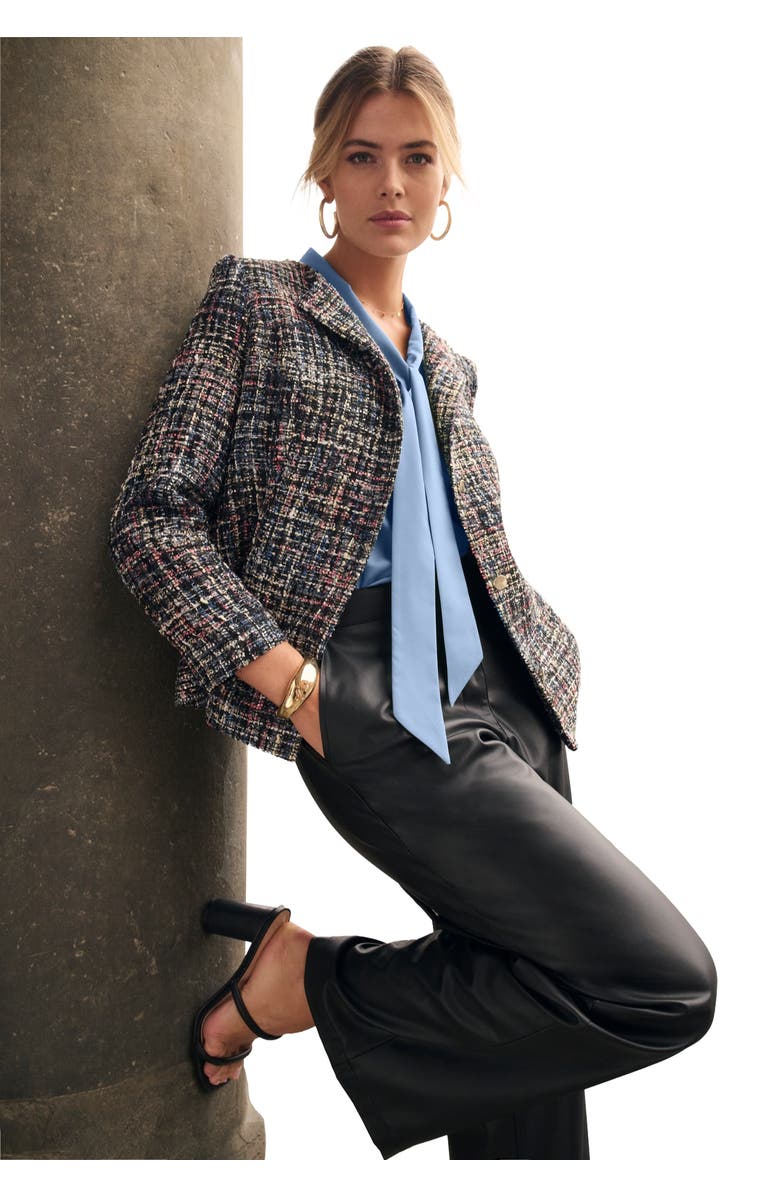 Jessica London Tweed Lady Jacket, Main, color, Multi Tweed