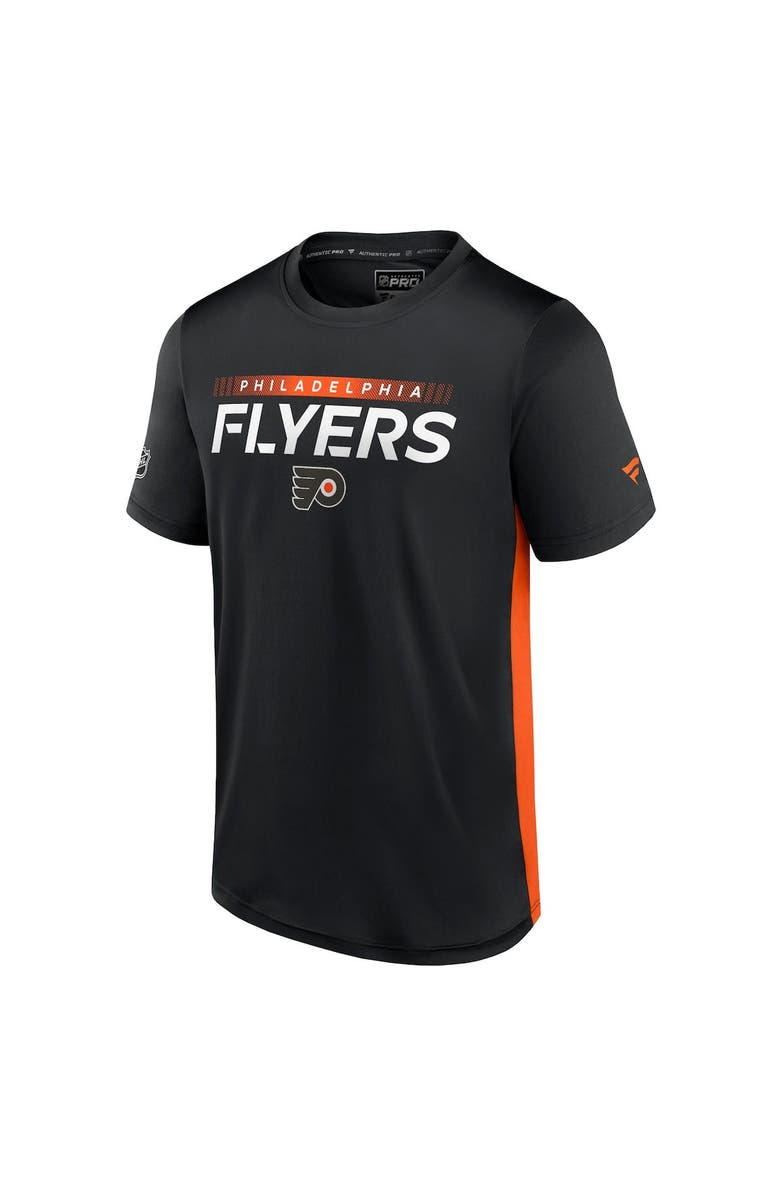 FANATICS Men's Fanatics Branded Black/Orange Philadelphia Flyers Authentic Pro Rink Tech T-Shirt, Alternate, color, 
