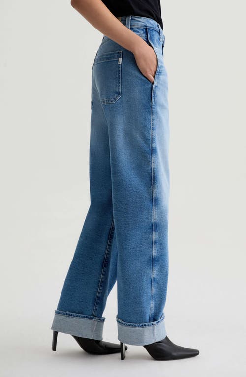 Ag Mercer High Waist Extended Length Jeans In Blue