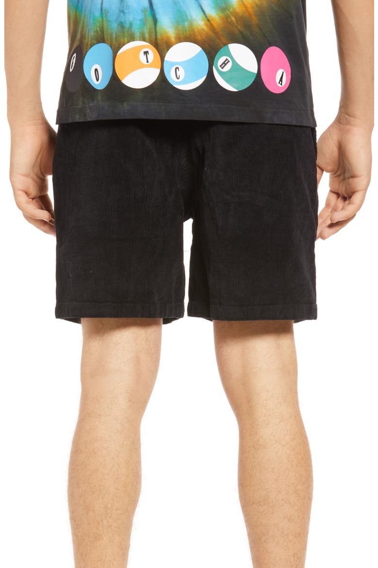 Marrietta Stretch Corduroy Shorts, Alternate, color, BLACK